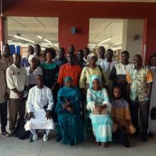 Participants in a series of workshops on open access policies and repositories hosted by EIFL and the Consortium des Bibliothèques de l’Enseignement Supérieur du Sénégal (COBESS) in Dakar October 2019.