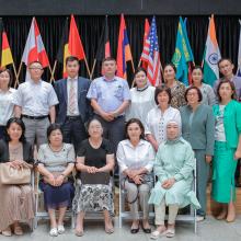 Group photo of 25 participants from universities across Kyrgyzstan who took part in the training at AUCA.