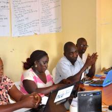 Public librarians at the training discussing the importance of non-traditional partnerships in developing new public library services.