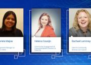 The three people who will speak at the webinar.
