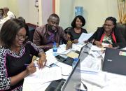 Zambian public librarians at a workshop in Lusaka.