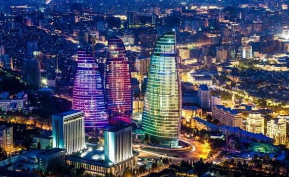 Baku by night Photo of Baku by night