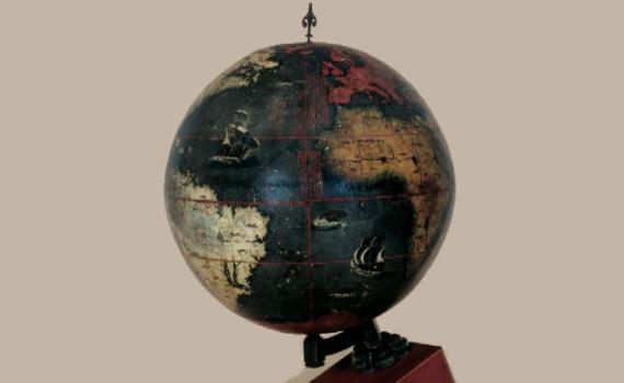 A dark globe of the world A dark globe of the world